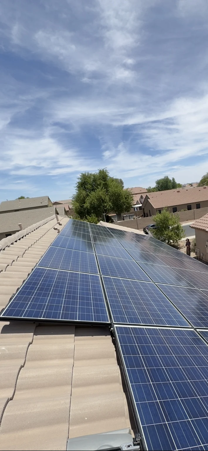 Solar panels after cleaning