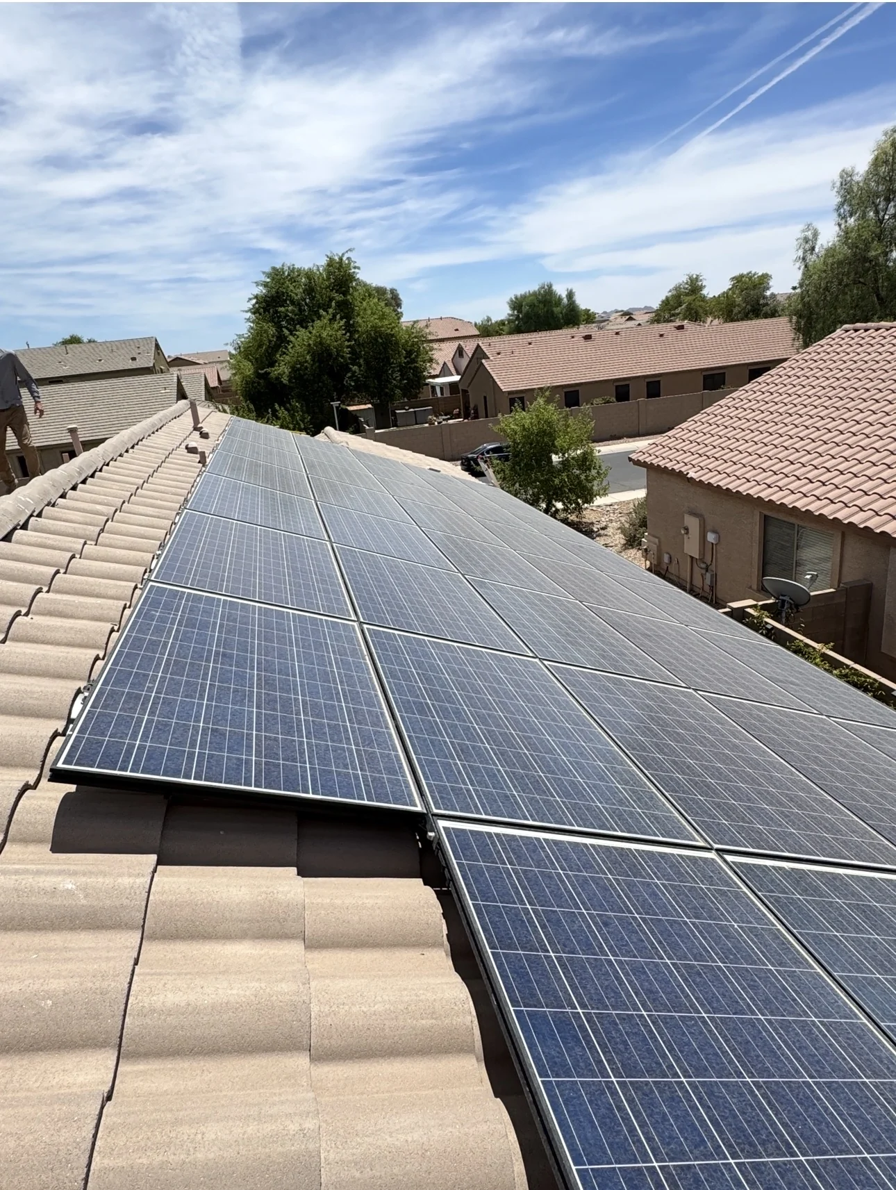 Solar panels before cleaning